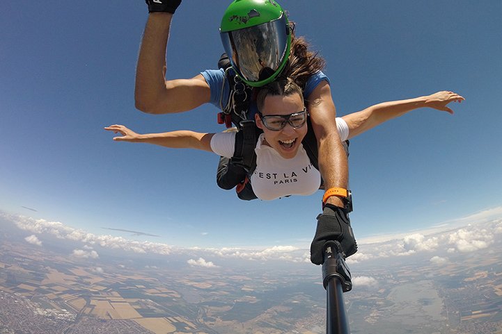 Tandemugrás szelfibotos kamerával